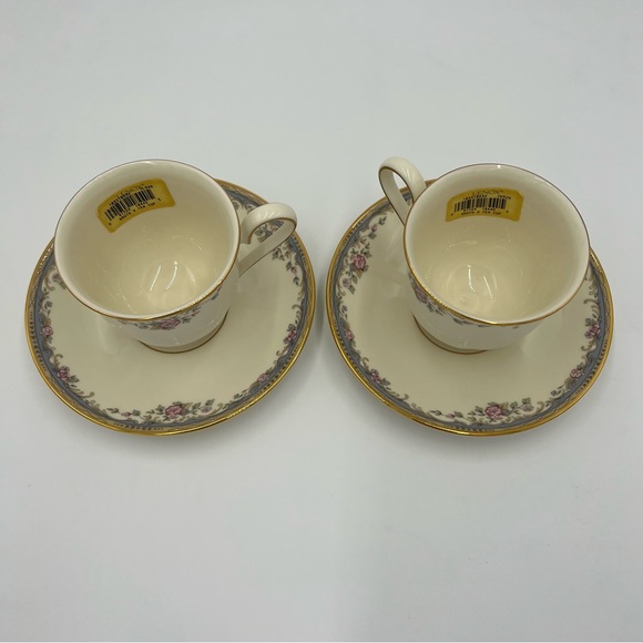 LENOX  SOUTHERN VISTA  FOOTED CUP AND SAUCER SET OF TWO - Picture 6 of 8